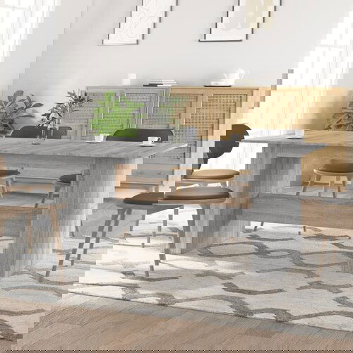 VidaXL Jedilna miza siva sonoma 180x90x76 cm inženirski les Slike