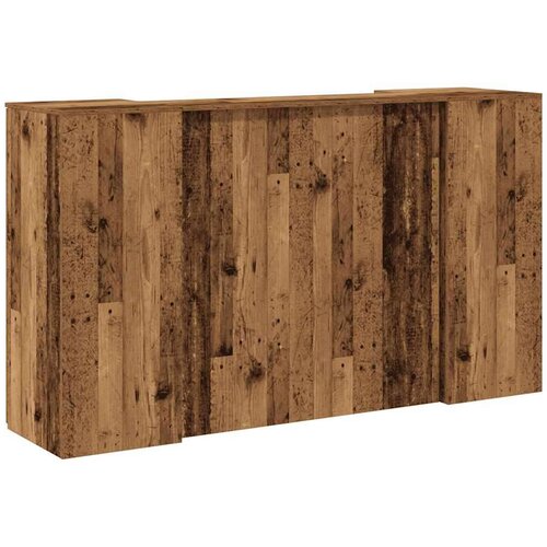  pisalna miza s pultom in omaricami, inženirski les, starinski les, 180x50x103,5 cm, 3 kos Slike