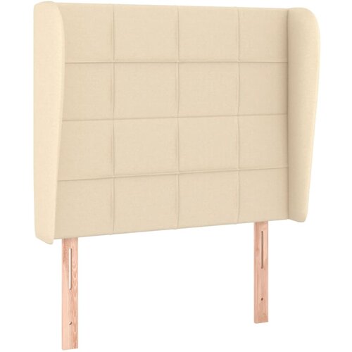 Maison Chic vzglavna omarica - nočna omarica - posteljna omarica z u&scaron;esi krem 83x23x118/128 cm blago, (21710133) Cene