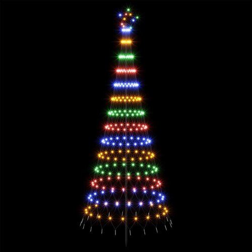  LED božićno drvce 250 cm 290 LED lampica Vi&amp;scaron;ebojno Željezo Crna Slike