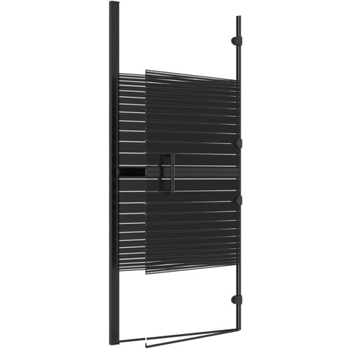  Sklopiva pregrada za tu&amp;scaron; ESG 120 x 140 cm crna Slike