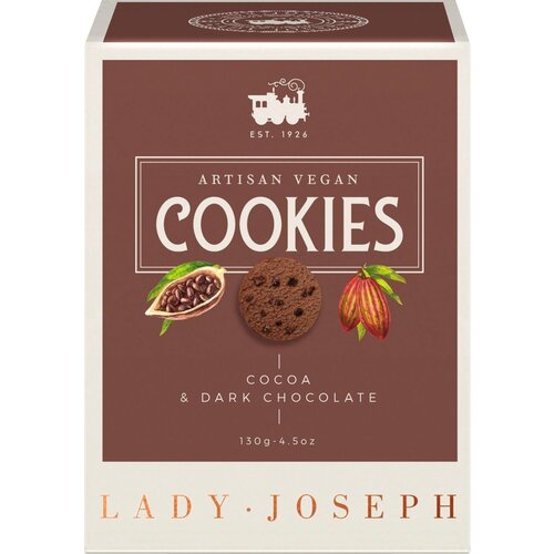 Lady Joseph Cookies Cocoa &amp;amp; Dark Chocolate - 130 g Slike