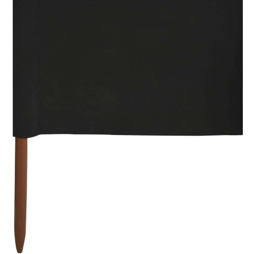 VidaXL Vjetrobran s 3 panela od tkanine 400 x 120 cm crni Slike