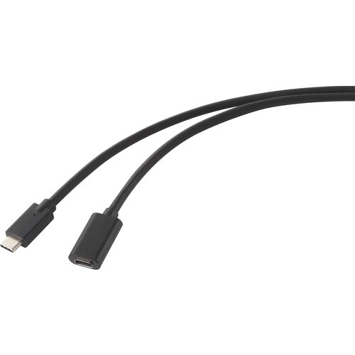 Renkforce USB kabel USB 3.2 gen. 2 (USB 3.1 gen. 2) USB-C&reg; vtič\, USB-C&reg; vtičnica 2.00 m črna PVC pla&scaron;č RF-4755222, (20416145) Cene