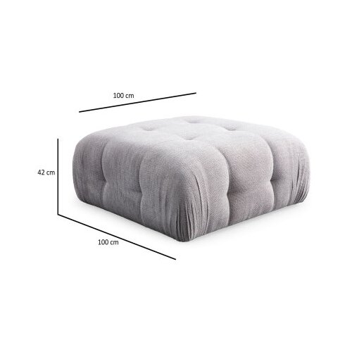 Atelier Del Sofa tabure amaris pouffe light grey Slike