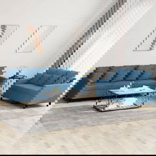 vidaXL 2-dijelni set sofa s jastucima plavi baršunasti Cijene