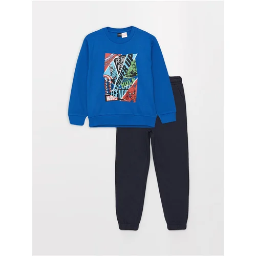 LC Waikiki Crew Neck Marvel Printed Long Sleeve Boy's Sweatshirt and Sweatpants