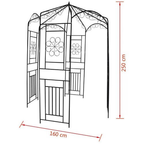  Vrtni obok 250 cm temno zelen, (20758583) Cene