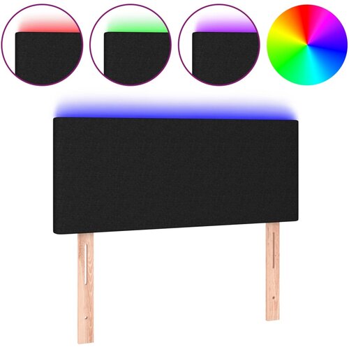 Maison Chic LED Posteljno vzglavje - Vzglavna omarica - Nočna omarica črno 100x5x78/88 cm blago, (21709895) Cene