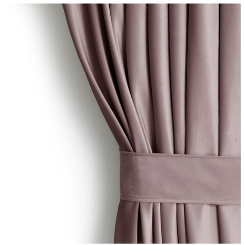 Restilo Svetlo rjava žametna zavesa za delno zatemnitev 140x270 cm Pleat &amp;ndash; Slike