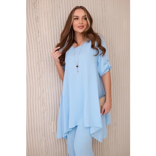 Kesi Włoski Set of blouse + pants with pendant blue