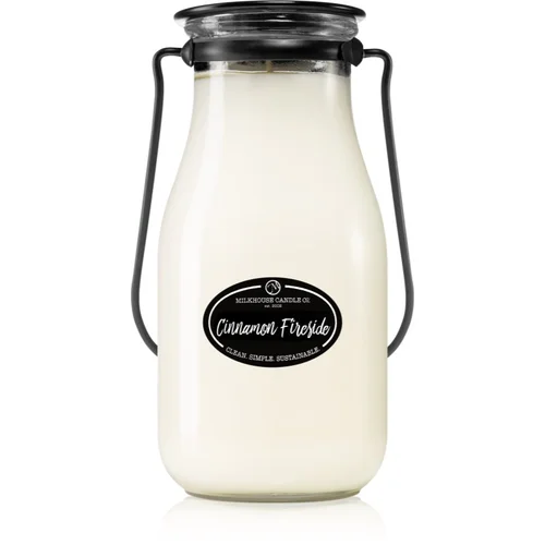 Milkhouse Candle Co. Creamery Cinnamon Fireside dišeča sveča Milkbottle 396 g