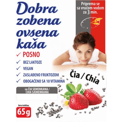 Dobra zobena ka&amp;scaron;a 65g jagoda - chia Slike