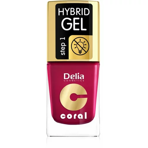 Delia Cosmetics Coral Nail Enamel Hybrid Gel gel lak za nokte nijansa 06 11 ml
