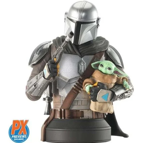 Disney Star Wars: The Mandalorian with Grogu 1:6 Scale Mini-Bust - Previews Exclusive, (20499758)