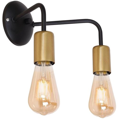  Zidna lampa BRENDA 2xE27/60W/230V crna/zlatna Cene