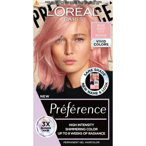 L&amp;acute;Or&amp;eacute;al Paris Preference Vivids 9.213 Rose Gold boja za kosu Slike