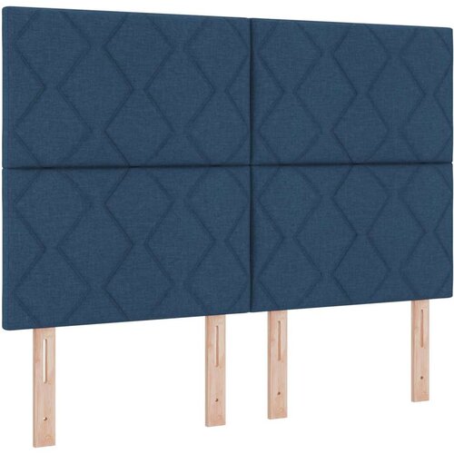 VidaXL krevet od plavog platna 140x190 cm Slike
