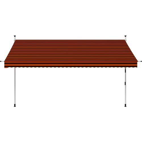 Maison Chic Ročno zložljiva tenda - Senčniki 350 cm oranžna in rjava, (22042295) Cene