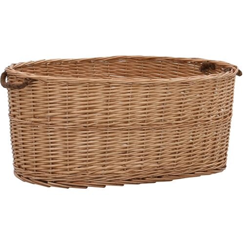  Ko&scaron;ara za drva za ogrjev s ručkama 78x54x34 cm od prirodne vrbe Cijene