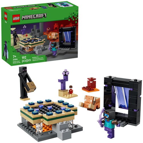Lego Minecraft: Potovanje skozi portala Nether in End Cene