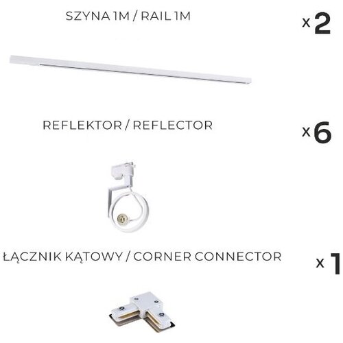 Zuma line 3580 - Spot svetiljka za &amp;scaron;inski sistem MASTER 6xGU10/15W/230V bela Slike