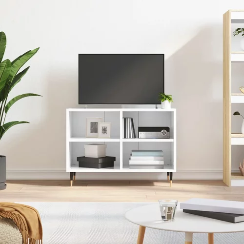 TV ormarić sjajni bijeli 69,5x30x50 cm od konstruiranog drva