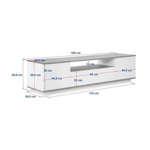 Hanah home tv polica veramont white atlantic pine Slike