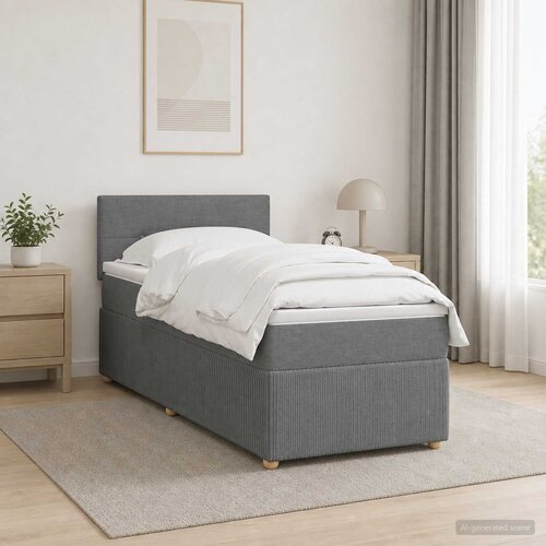  Boxspring krevet s madracem Tamnosiva 90 x 200 cm Tkanina Cene