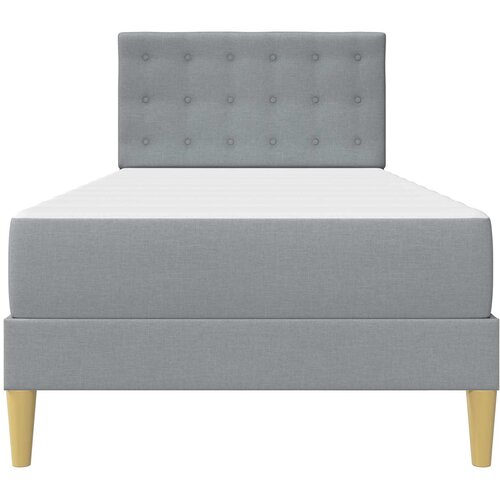  Okvir kreveta s madracem Svijetlo siva 90 x 190 cm tkanina Slike