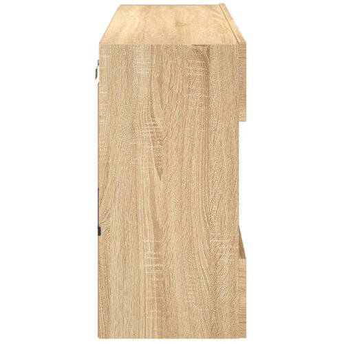  Zidni TV ormarić s LED svjetlima boja hrasta 98,5x30x60,5 cm Slike