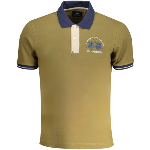La Martina MEN&amp;amp;#39;S GREEN SHORT-SLEEVED POLO SHIRT Slike
