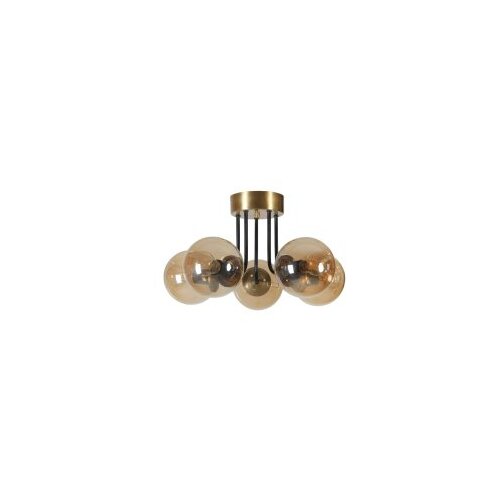 Opviq pablo 5 li eskitme bal Camlı avize ambergoldblack chandelier Slike