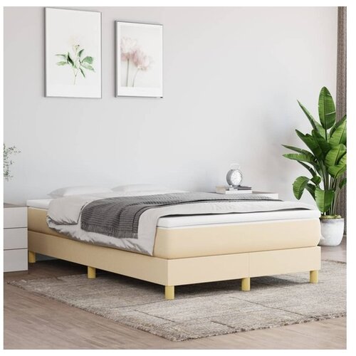  Za krevet s oprugama krem 120x200 cm od tkanine Cijene