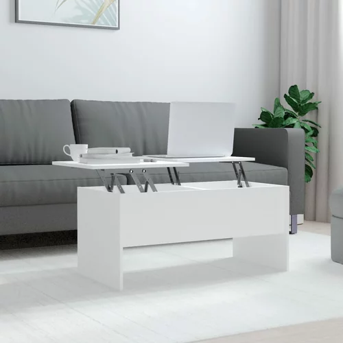  Stolić za kavu bijeli 102x50,5x46,5 cm od konstruiranog drva