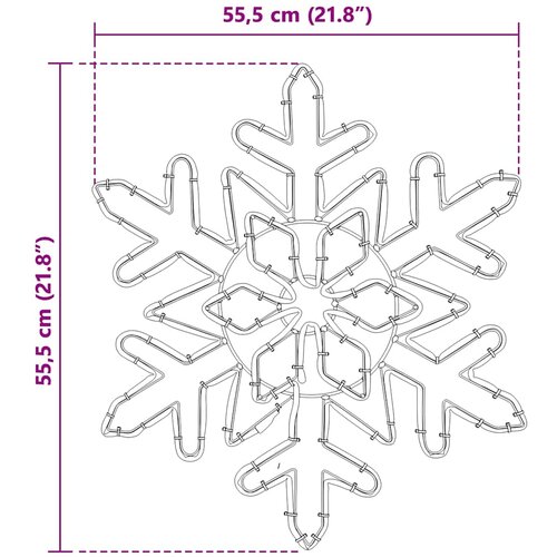  Božićna pahulja Plava 55,5 x 55,5 x 0,75cm PVC Slike