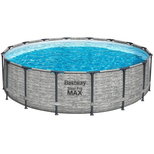 Bestway Bazen s okvirom Steel Pro Max (&amp;Oslash; x V: 488 x 122 cm, Siva, 19.500 l) Slike