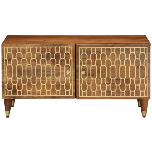 Maison Chic Klubska mizica - kavna mizica - Nizka mizica 80x50x40 cm trden mangov les, (21754137) Slike