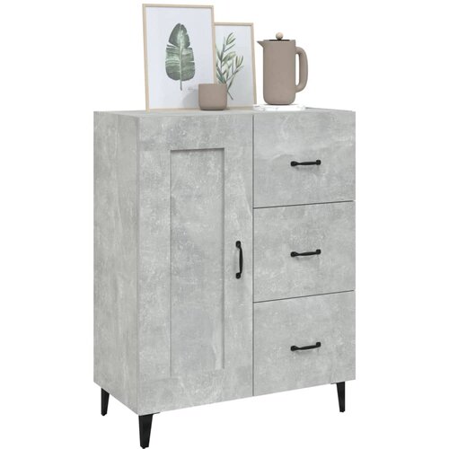  Komoda siva boja betona 69,5 x 34 x 90 cm od konstruiranog drva Slike