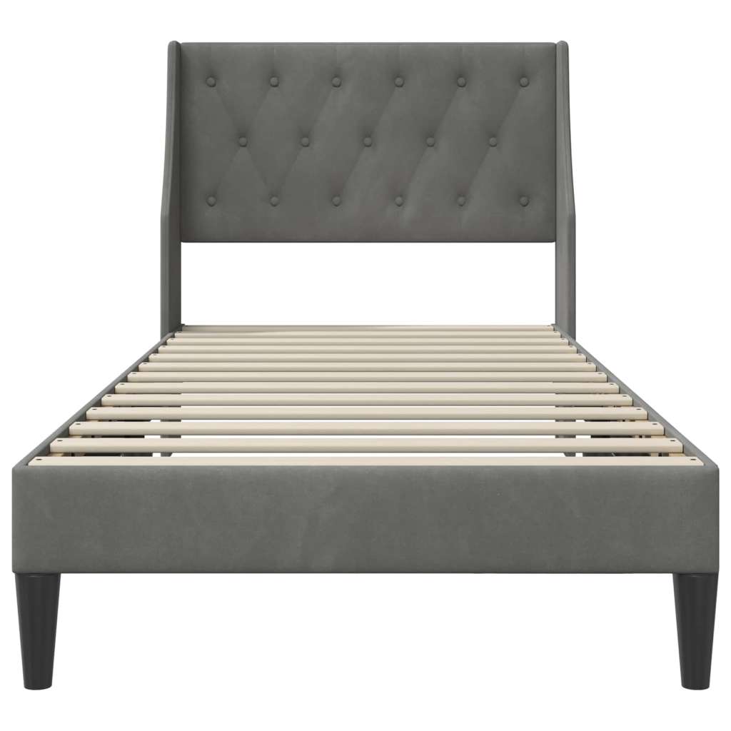  Okvir za krevet Tamno siva 90 x 190 cm Bar&amp;scaron;un - Tamno siva 90 x 190 cm Slike