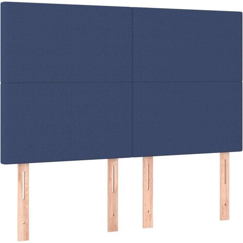  Uzglavlja 4 kom plavi 72 x 5 x 78/88 cm od tkanine Slike
