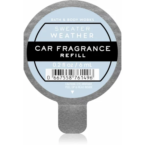 Bath & Body Works Sweater Weather dišava za avto nadomestno polnilo 6 ml