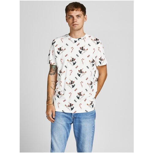 Jack &amp;amp; Jones White Christmas T-Shirt Cake - Men Slike