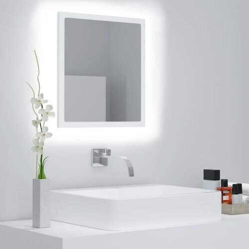 vidaXL Kopalniško ogledalo LED belo 40x8,5x37 cm iverna plošča Cene