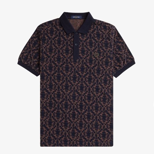 Fred Perry REPEAT PRINT POLO SHIRT Plava Slike