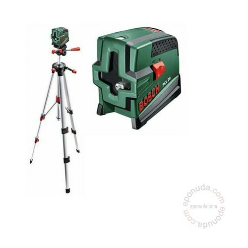 Bosch green laser za ukrštene linije sa funkcijom vertikale PCL 20 Set Slike