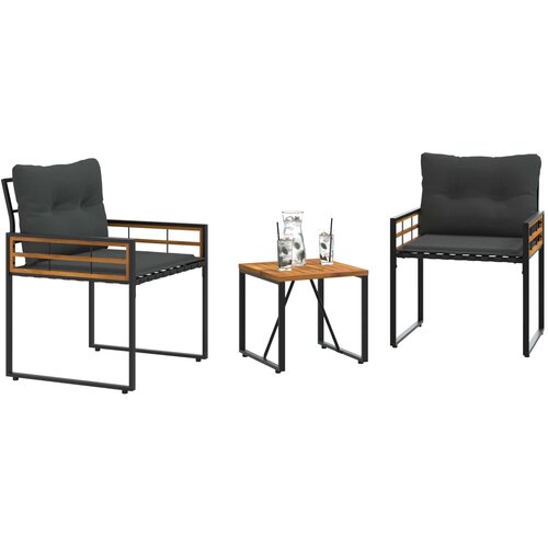  Set vanjskog namje&amp;scaron;taja s jastukom 3 pcs Siva Slike
