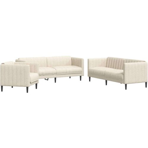 VidaXL 3-dijelni set sofa krem od mikrovlakana Slike