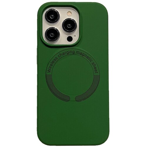  futrola leather case magsafe za iphone 12 / iphone 12 pro (6.1) maslinasto zelena Slike