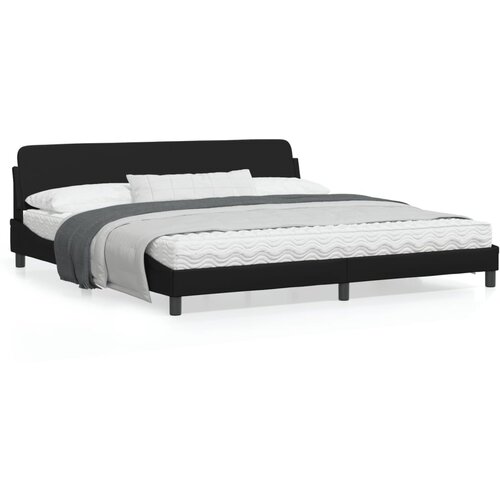 vidaXL Posteljni okvir z vzglavjem črn 200x200 cm umetno usnje Cene